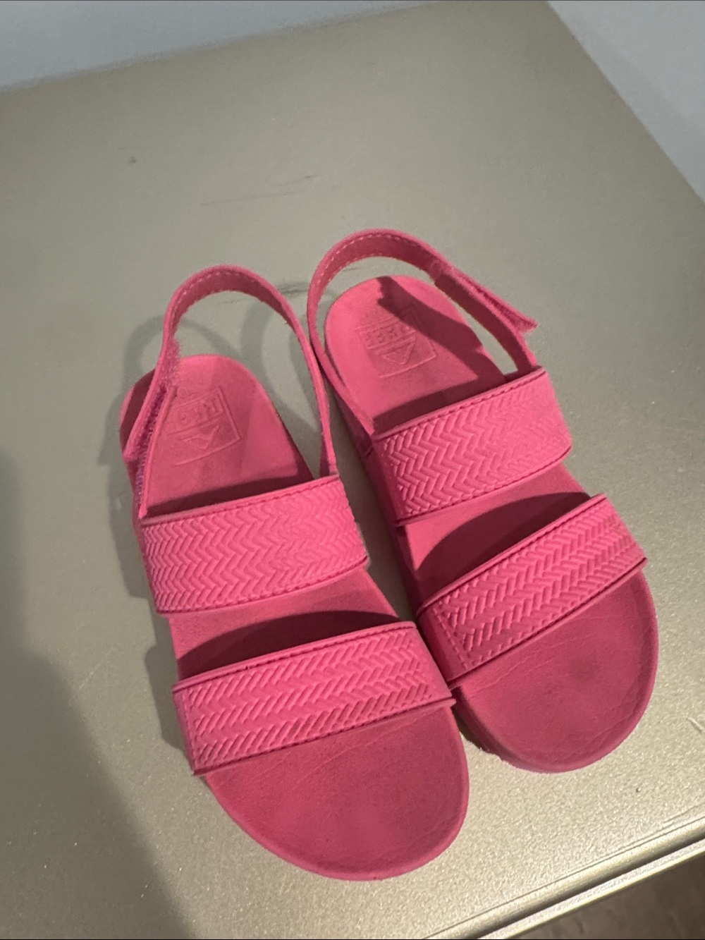 Reef Kids Pink Double-Strap Slingback Sandals